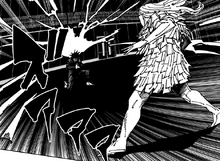 Megumi trapping Reggie inside his shadow