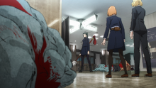 Maki dealing with transfigured humans (Anime)