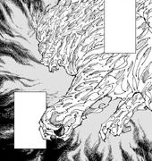 Hajime's technique further morphs his body.