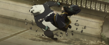 Geto kicks Panda (Anime)