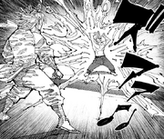 Hajime takes note of Hakari's unkillable mode activation.