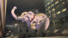 Max Elephant smashing Awasaka (Anime)