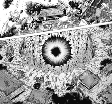 Yuki creates a black hole