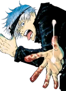 Satoru để lộ đôi mắt.