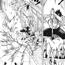 Yuta saves a civilian from a Cursed Spirit