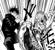 Nanami saves Megumi from Dagon's shikigami