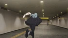 Mahito's doubles meet in the same part of the station.