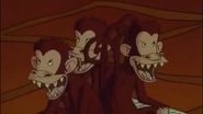 Monkeys released from the Simian behaviour book.