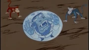 The Judge becomes trapped in an orb.
