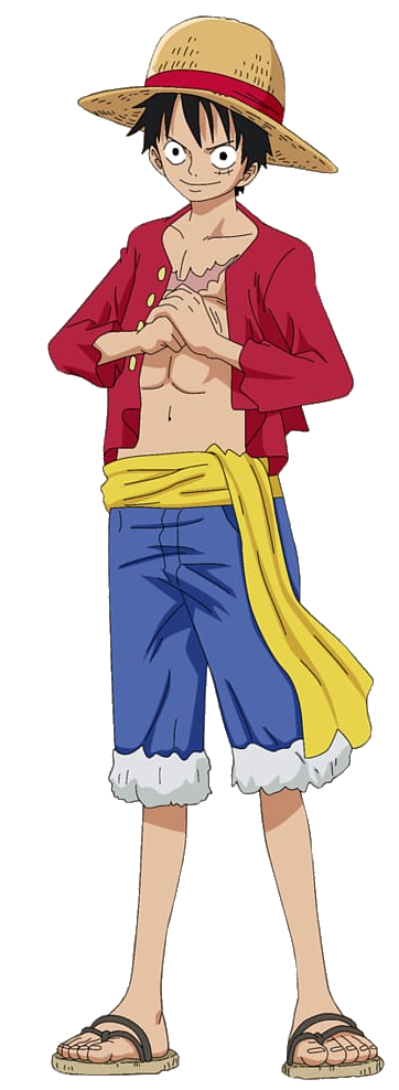 Check out this transparent One Piece Monkey D Luffy jumping PNG image