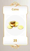 Card 25 coins
