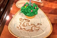 A crude map for the rivers on the plate for the Skipper Canteen's Birthday Cupcake