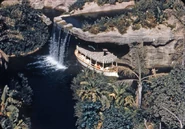 An aerial view of Schweitzer Falls
