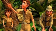 An explorer resembling Ned from Kinect: Disneyland Adventures