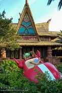 Stitch's ship, crashed outside of the Tiki Room
