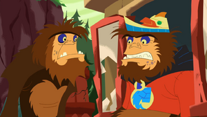 A sasquatch and Chief Ritchie.