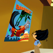 Ray Ray looking at the Boomfist sequel movie poster.