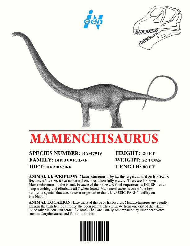 mamenchisaurus jurassic park