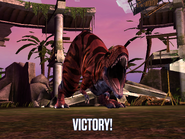 A Level 30 Rajasaurus is victorious.