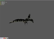 An incorrectly ripped model with a glitched skin