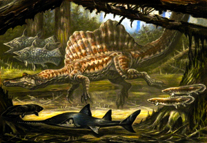 Underwater Spinosaurus ecology