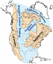 Map of  during the mid- period, illustrating the  (middle to upper left) and other nearby seaways