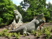 Statues in  based on the Maidstone specimen of "Iguanodon", designed by , after restoration in 2002