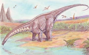 Life restoration of Apatosaurus