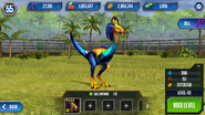 Fully maxed Gallimimus