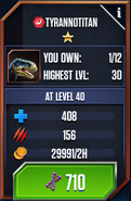 Tyrannotitan Max Stats