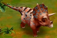 Triceratops (Adult) (Lvl. 35-40).jpg (45 KB) Triceratops (Adult) (Level 35 to 40) in Jurassic Park: Builder.