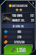 Quetzalcoatlus Max Stats