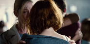 Karen reuniting with her sister, Claire Dearing.