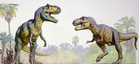 Giganotosaurus vs. T. Rex: a big dinosaur battle, rex 