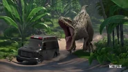 Indominus Bites the Jeep!