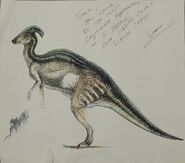 Jurassic park concept art female parasaurolophus by indominusrex-dbp2zy1