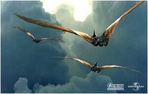 Pteranodons flying