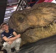T. rex animatronic from the upcoming Jurassic World: Fallen Kingdom.
