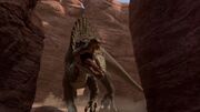 Spinosaurus in the canyon