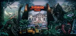 Jurassic Park mural dans le monde perdu
