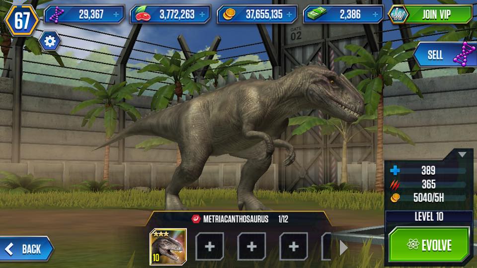 Orthacanthus VIP Pack, Jurassic World: The Game Wiki