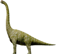Ejemplar de Brachiosaurus (variante amarilla/verde)