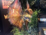 Dilophosaurus animatronic at the Los Angeles premiere of Jurassic World: Dominion