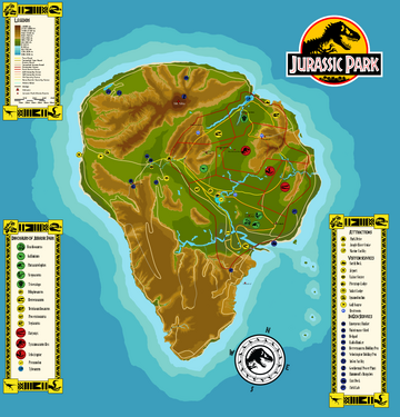 Jurassic Park Isla Nublar map with M Sibo-0