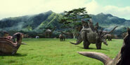 Parasaurolophus stegosaurus triceratops apatosaurus TV spot screenshot