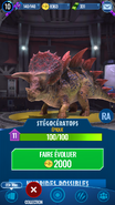 Stegoceratops débloqué