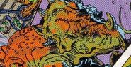 Styracosaurus from Topps Jurassic Park comics (Image courtesy of Jurassic Park Legacy)