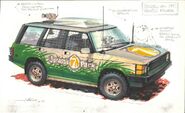 Early concept art based on the 1991 range rover