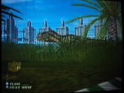 Tyrannosaurus is seen inside of View Dome