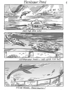 Plesiosaurus in the storyboard for Jurassic World